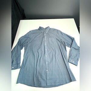 Eddie Bauer Men's Blue Plaid Button Down Shirt